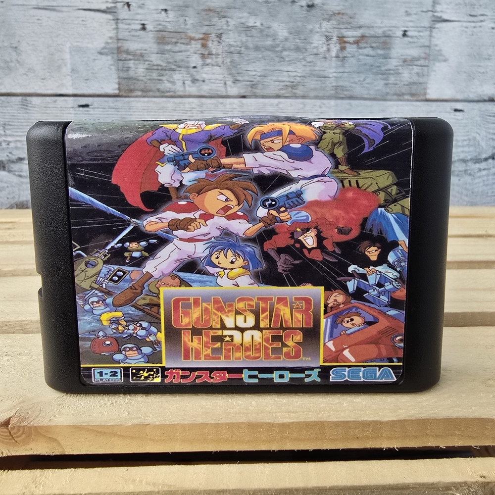 Japanese Sega Mega Drive Cartridge Gunstar Heroes REPRODUCTION - Picture 7 of 9